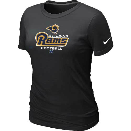 Women St.Louis Rams Black T-Shirt