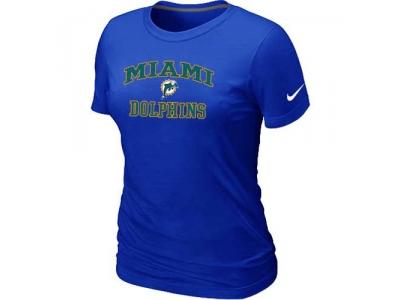 Women Miami Dolphins Heart & Soul Blue T-Shirt