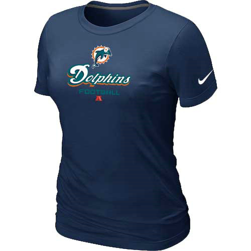 Women Miami Dolphins D.Blue T-Shirt