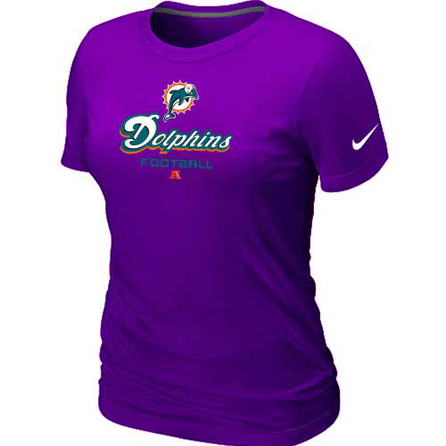 Women Miami Dolphins Purple T-Shirt