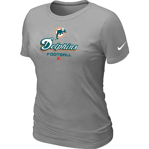 Women Miami Dolphins L.GreyT-Shirt