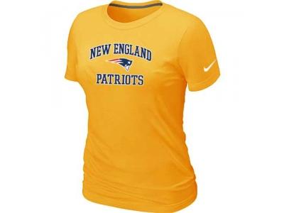 Women New England Patriots Heart & Soul Yellow T-Shirt