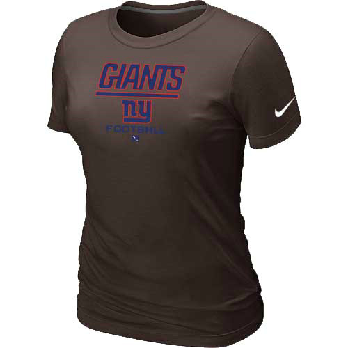 Women New York Giants Brown T-Shirt