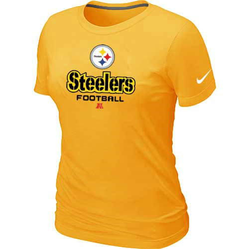 Women Pittsburgh Steelers Yellow T-Shirt