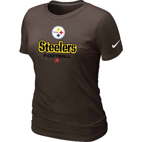 Women Pittsburgh Steelers Brown T-Shirt