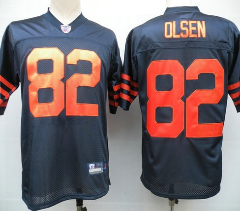 chicago bears 82 olsen blue orange number jerseys