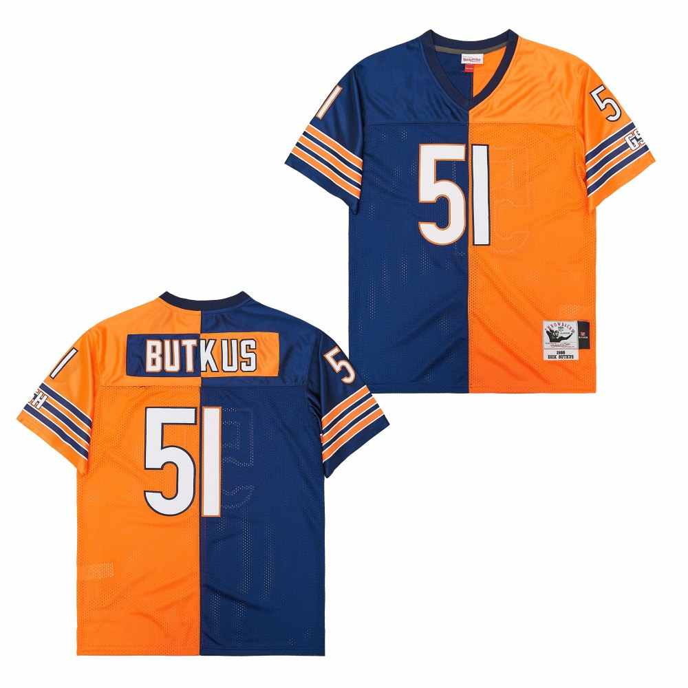 Mitchell&Ness Bears #51 Throwback Men's Throwback Stitched NFL Jerseys 2