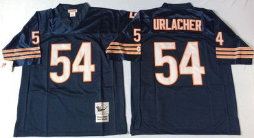 Mitchell&Ness Bears ##54 Brian Urlacher Small No. Throwback Stitched NFL Jerseys