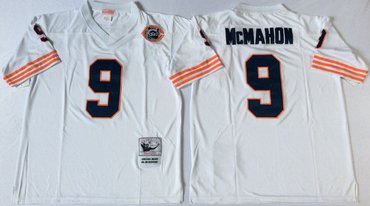 Mitchell&Ness Bears #9 Robbie Gould white Throwback Men's Stitched NFL Jersey