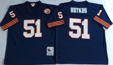 Mitchell&Ness Bears #51 Dick Butkus Throwback Stitched NFL Jersey