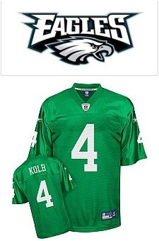 philadelphia eagles 1960 kevin kolb #4 throwback team color jersey