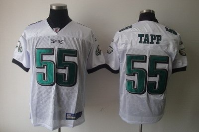 philadelphia eagles #55 darryl tapp white american football jersey