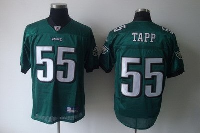 philadelphia eagles #55 darryl tapp green american football jersey