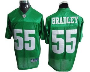philadelphia eagles 55 stewart bradley 2010 new green team color