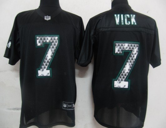 nfl philadelphia eagles 7 vick black united sideline jerseys