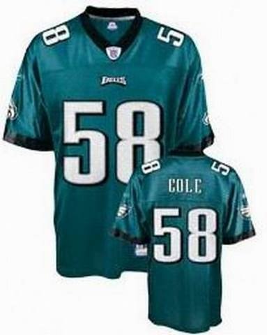 philadelphia eagles 58 trent cole team jersey green