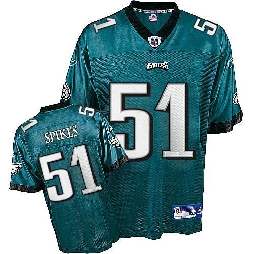 philadelphia eagles #51 takeo spikes green jersey