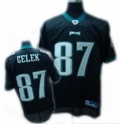 philadelphia eagles brent celek jersey #87 black