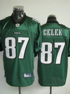philadelphia eagles #87 brent celek green jersey