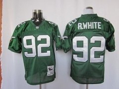 eagles #92 r.white green mitchell&ness jersey