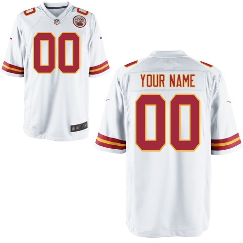 men's kansas city chiefs customized game white jerseys