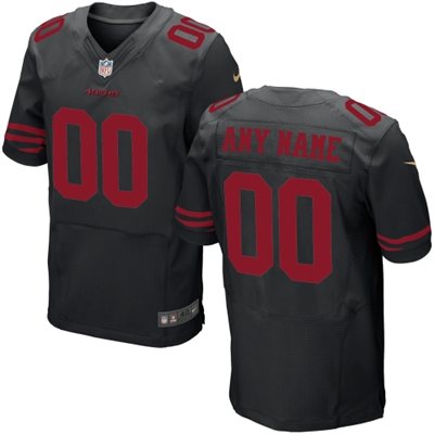 Men's San Francisco 49ers Nike Black Custom Alternate Elite Jersey