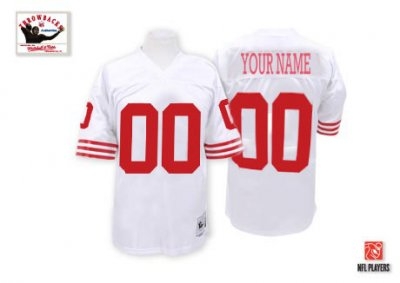 customized san francisco 49ers jersey throwback white football jersey