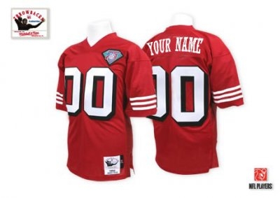 customized san francisco 49ers jersey throwback red football jersey