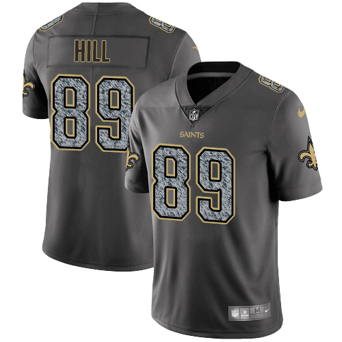 Nike Saints #89 Josh Hill Gray Static Youth NFL Vapor Untouchable Game Jersey