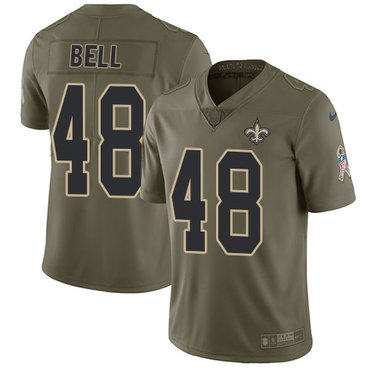 Nike Saints #48 Vonn Bell Olive Youth Stitched NFL Limited 2017 Salute to Service Jersey