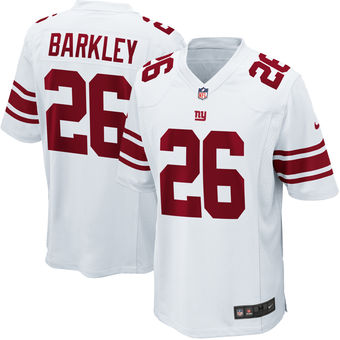 Youth New York Giants #26 Saquon Barkley Nike White Jersey