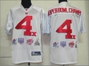 nfl jerseys new york giants #4 superbowl champs white