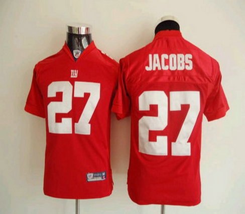 new york giants 27 eli jacobs red jerseys
