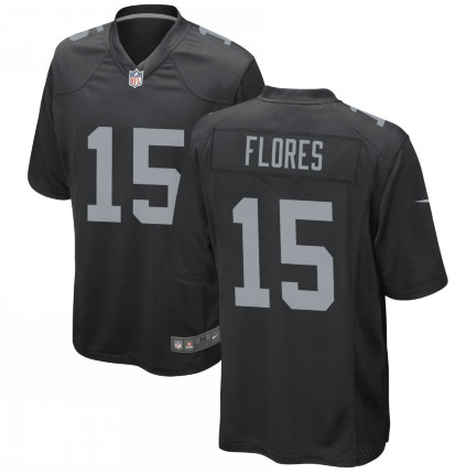 Youth Las Vegas Raiders 15 Tom Flores Black Jersey
