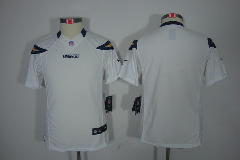 Youth NEW San Diego Chargers Blank White Jerseys