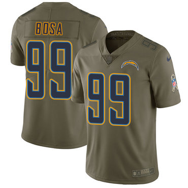 Nike Chargers #99 Joey Bosa Olive Youth Stitched NFL Limited 2017 Salute to Service Jersey