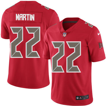 Nike Buccaneers #22 Doug Martin Red Youth Stitched NFL Limited Rush Jersey