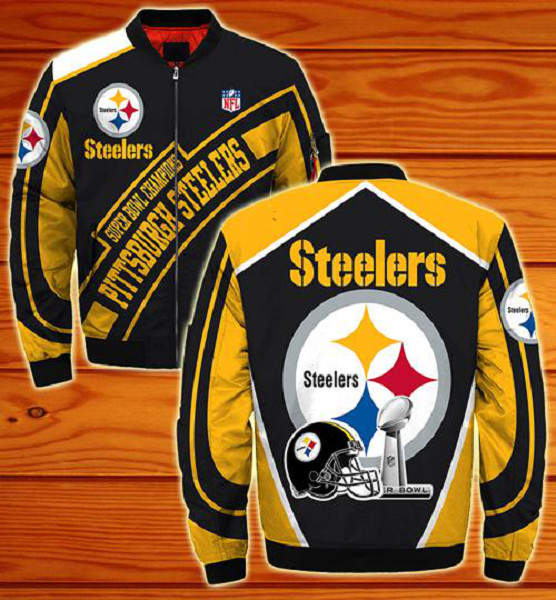 NFL Pittsburgh Steelers Sublimated Fashion 3D Fullzip Jacket-4