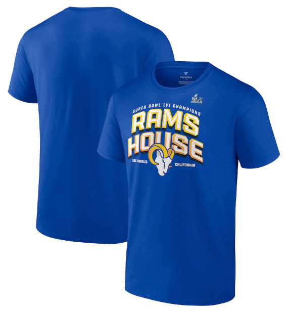 Men's Los Angeles Rams 2022 Royal Super Bowl LVI Champions Running Back Hometown T-Shirt