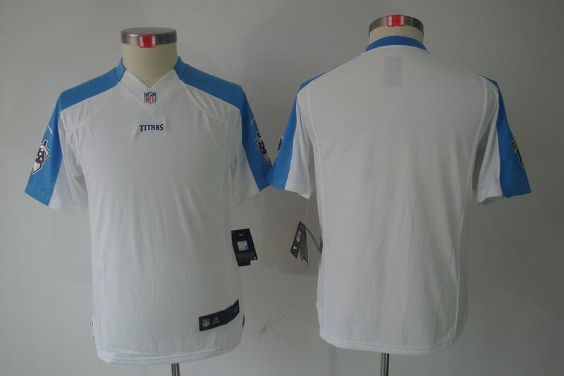 Youth NEW Tennessee Titans Blank White Jerseys
