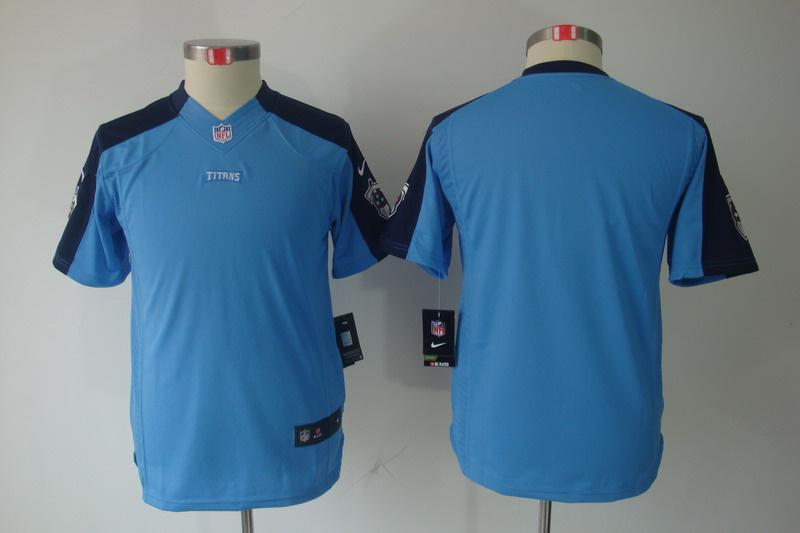 Youth NEW Tennessee Titans Blank Blue Jerseys