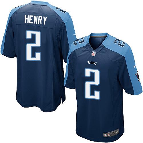 Youth Nike Titans #2 Derrick Henry Navy Blue Alternate Stitched NFL Elite Jersey