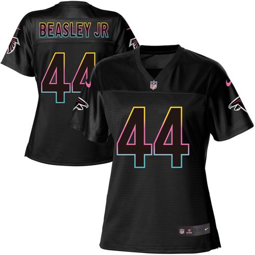 Women's Nike Falcons #44 Vic Beasley Jr Black NFL Fashion Game Jersey