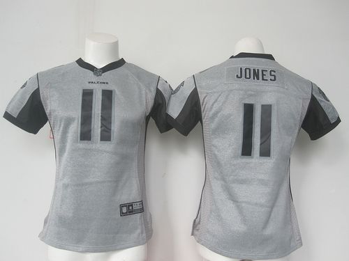 Women's Nike Falcons #11 Julio Jones Gray Stitched NFL Limited Gridiron Gray Jersey