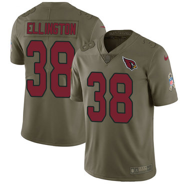 Nike Cardinals #38 Andre Ellington Olive Youth Stitched NFL Limited 2017 Salute to Service Jersey