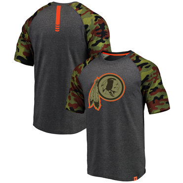 Washington Redskins Heathered Gray Camo NFL Pro Line By Fanatics Branded T-Shirt