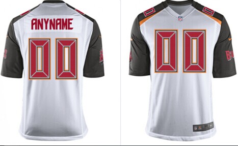 2014 Men Tampa Bay Buccaneers Customized Game White Jerseys