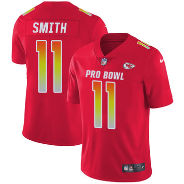 Nike Chiefs #11 Alex Smith Red Youth Stitched NFL Limited AFC 2018 Pro Bowl Jersey