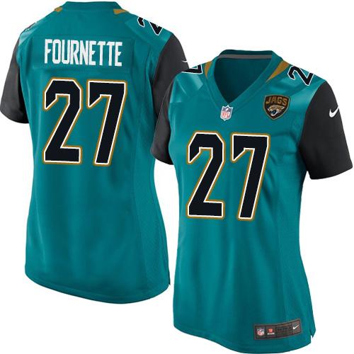 Nike Jaguars #27 Leonard Fournette Teal Green Team Color Women's Stitched NFL Elite Jersey