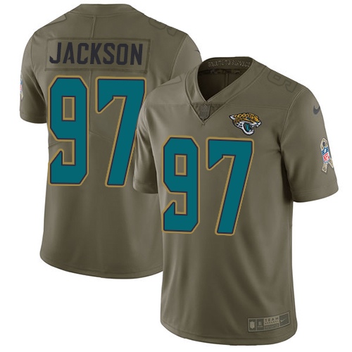 Nike Jaguars #97 Malik Jackson Olive Youth Stitched NFL Limited 2017 Salute to Service Jersey